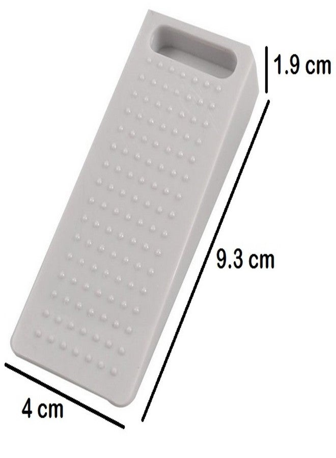 Km Set Of 2 Stackable Non-Slip Rubber Wedge Door Stoppers - To Stop Or Jam Doors (Colors May Vary) - Image 3